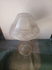 Vintage Lead Crystal Clear Fairy Lamp 2 Piece Votive Tea Light Candle Holder picture