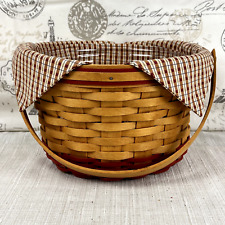 Longaberger 1999 Homestead Apple Basket with Liner and Plastic Protector 10x6.25 picture
