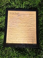 CONSTITUTION OF THE UNITED STATES OF AMERICA PRINTED PARCHMENT PAPER FRAMED picture
