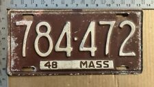 1948 Massachusetts license plate 784-472 Ford Chevy Dodge 6748 picture
