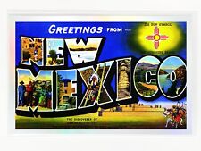 Greetings from New Mexico 1940 Postcard - Enhanced *HOLOGRAPHIC SILVER* #GR19-H picture