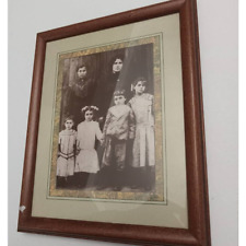 Antique Framed Family Portrait Photo Women & Children History Listed 5