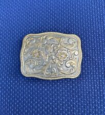 Vtg 24K Gold-Plated Belt Buckle Chambers Phoenix Western Rectangular *READ* picture