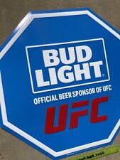 🔥New Bud Light UFC MMA Metal Beer Tin Tacker Octagon Sports Bar Mancave Sign picture