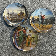 3 Out Of The 4 Edwin M. Knowles “Oklahoma” Series Collector Plates 1985 1986 picture