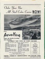 Magazine Ad - 1946 - North American Ship Building - New York, NY - Aqua-King picture