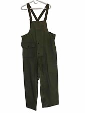 WWII USN NAVY N-2 Rain Bib Overalls Size SMALL Deck Pants Foul Weather N2 Bibs picture