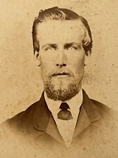 Peoria Illinois CDV Photo Joseph Robinson Young Man ID'd Mills Antique 1860's D3 picture
