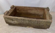 VINTAGE WWII MILITARY WOODEN 2 SHELL CRATE BOX - DATED 1-45 picture