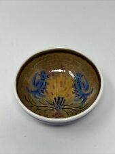Keramikos Hand-painted Bowl Birds Floral Handmade In Athens Greece 5”x2” picture