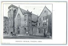 1908 Trinity Church Exterior Roadside Toledo Ohio OH Posted Carriage Postcard picture
