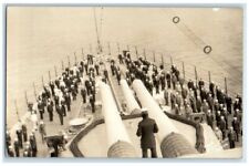 c1920's USS Colorado Deck View Standing By Physical Drill  RPPC Photo Postcard picture