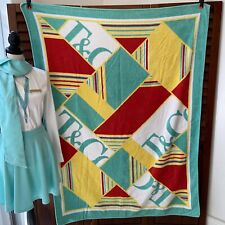 Tiffany&Co Abstract Beach Towel Aqua Red VIP Exec. Gift 62”x48” Rare Exclusive picture