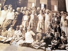 Vintage 1910s Public School LEON KANSAS Panoramic View Class Photo Historic picture