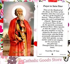 St. Peter with Prayer to Saint Peter  - Paperstock Holy Card picture