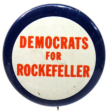 1960's DEMOCRATS FOR ROCKEFELLER Governor New York 1.25