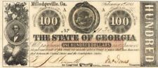The State of Georgia - CR-6 $100 - Obsolete Notes - Paper Money - US - Obsolete picture