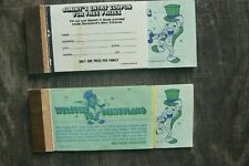 2 (Two) Disneyland Jiminy Cricket Ticket Books Child/Junior Admission Disney picture