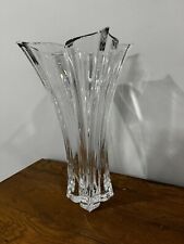 Mikasa Florale 14 inch Tall and Heavy Lead Crystal Vase. Tulip Shaped Top. picture
