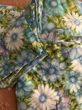 Vintage Cannon Aloha Blue Daisies Flower Power Full Sheet Set 4 Pc picture