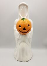 Vintage Mold Ceramic Halloween Ghost With Pumpkin 1987 BPH Signed 14” Tall RARE picture