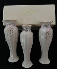 Lot of (4) Lenox Mother's Day~Teacher Gifts~Bud Vases w/Flowers & 24K Gold Trim picture