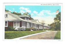 Mc Clellan Hospital Xenia #Ohio WB #Postcard #American Flag Hydrangeas picture