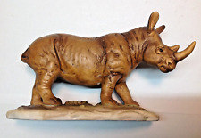 Rhino 2 Horn Rhinoceros Figurine China Sculpture On Base Realistic Details Zoo picture