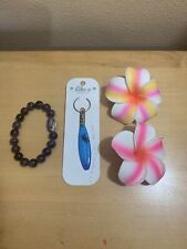 Lot Of 4 Hawaii Souvenirs Bracelet Keychain Hairclips picture