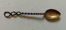 Vintage Pikes Peak Twisted Handle Sterling Silver Souvenir Spoon, 3” picture