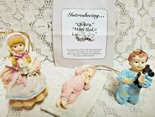 Ashton Drake Heirloom Ornaments Christy Mary Had a Little Lamb Johnny 3 Pc picture