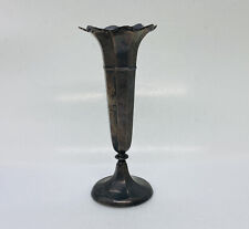 Vintage 1960s Silver Plated Candle Holder / Flower Vase 5.75” Table Art Decor X picture