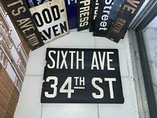 NY NYC SUBWAY ROLL SIGN SIXTH AVENUE 34TH STREET MIDTOWN MANHATTAN HERALD SQUARE picture
