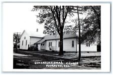 c1910's Congregational Church Plymouth Illinois IL RPPC Photo Antique Postcard picture