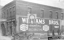 Williams Bros Painting & Decorating Store Champaign Illinois IL Reprint Postcard picture