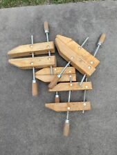 Lot Of 4 Wood Hand screw Clamps Generic, (Similar To Jorgersen), 2x12