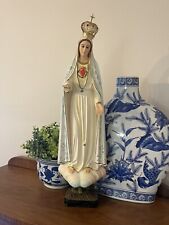 20” Hand-Painted Immaculate Sacred Heart of Mary Religious Statue with Crown picture