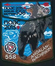 OA AHOALAN-NACHPIKIN 558 BSA CRATER LAKE FLAP 2015 CENTENNIAL NOAC 2-PATCH BEAR picture