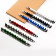 Luxury Full Metal Ballpoint Pen 1mm Black Ink Gel Pen Office Writing Stationery picture
