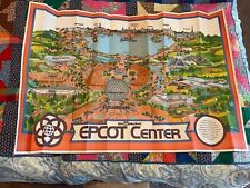 VINTAGE 1982 Walt Disney World Epcot Center Park Map Original 45 X 30 Poster picture