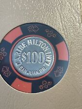 $100 Caribe Hilton San Juan Puerto Rico Casino Chip CHC-100C ***Very Rare*** picture
