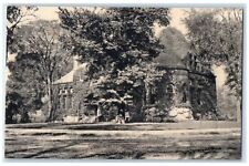 c1940's Taylor Library Exterior Milford Connecticut CT Unposted Trees Postcard picture