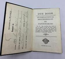 International Brotherhood of Papermakers Due Book w/ Stamps 1943-1947 Local #408 picture