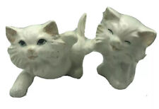 Antique Larger White Persian Cat Pottery Figurines Fun picture
