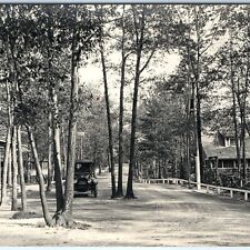 1915 Indiana Overland Touring Car RPPC Resort Cabin Camp Real Photo PC Nice A125 picture
