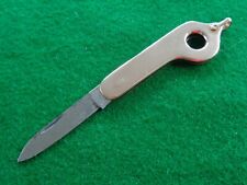 c. 1920's Robeson Shuredge GOLD CIGAR Cutter Knife w/ Bail NICE  picture