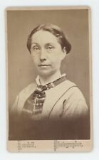 Antique CDV Circa 1870s Lovely Older Woman With Scarf Around Neck Kendall picture