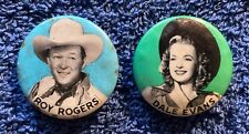 1950s Vintage Cowboy Pins ROY ROGERS DALE EVANS pins missing LOOK picture
