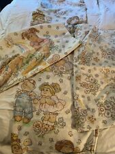 1983 Cabbage Patch Kids Twin Flat & Fitted Sheets & Pillowcase Flowers Vintage picture