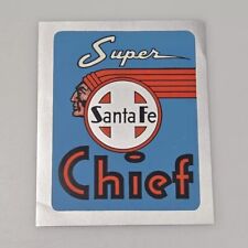 Santa Fe Super Chief Label Metallic Vintage Original picture
